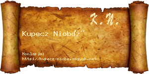 Kupecz Niobé névjegykártya